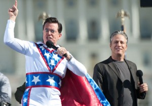Stephen Colbert y John Stewart. Rally to restore sanity