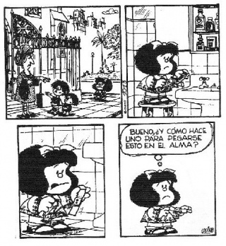 "Mafalda", cómic por Quino. Imagen de foros.ciudad.com.ar