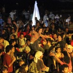 Convocados por la Redes Frenteamplistas, miles de se reunieron en la playa a bailar y celebrar el 40 aniversario de la coalición de izquierdas.