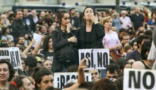 Protestas Puerta del Sol, Madrid.