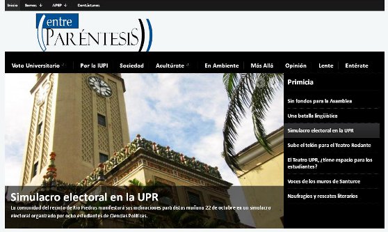 Portada del periódico digital de la APEP