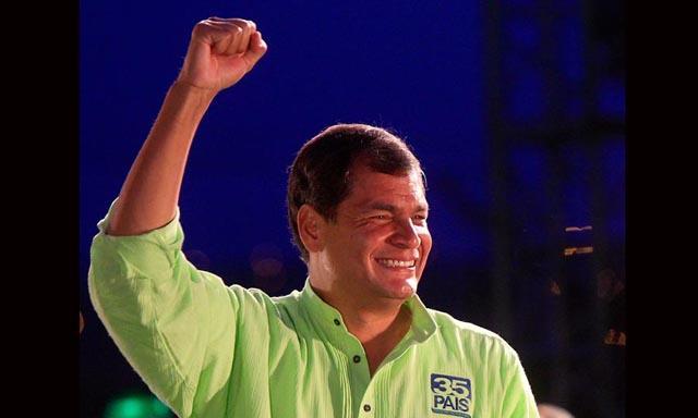 Rafael Correa, reelecto presidente de Ecuador.