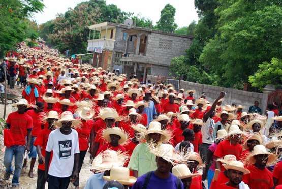 Manifestación del MPP en Haití.