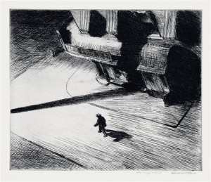 Night Shadows. Hopper, 1921