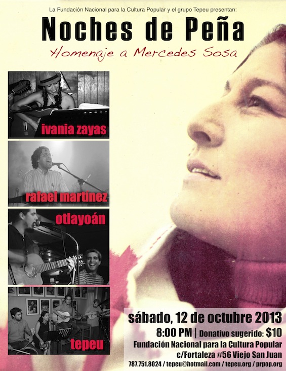 Noches de Peña: Homenaje a Mercedes Sosa