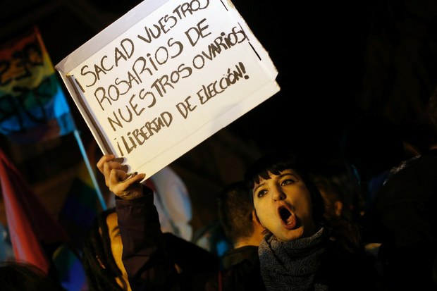 manifestacion contra ley aborto españa