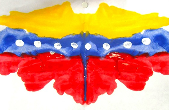 Ink blot Bandera Venezolana2