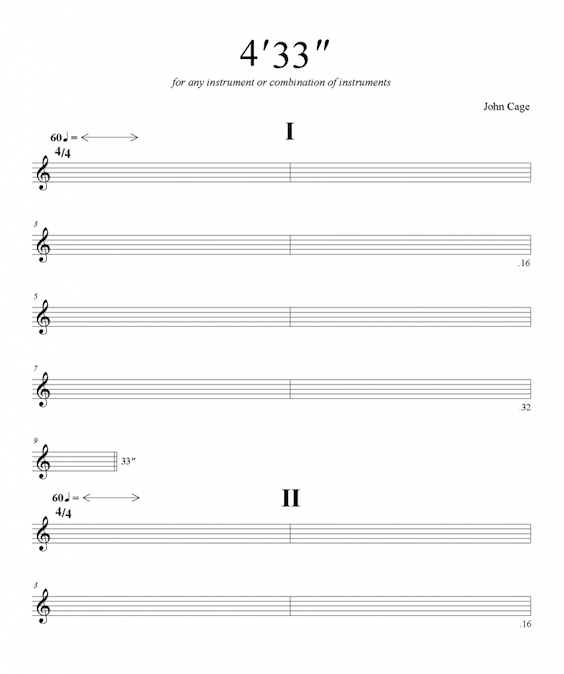 433-Cage sheet music
