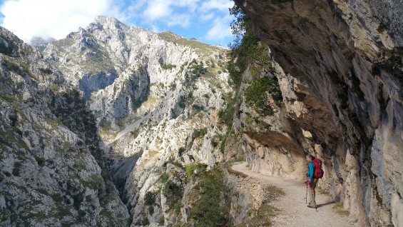 La ruta del desfiladero del Río Cares, Picos de Europa, Asturias.