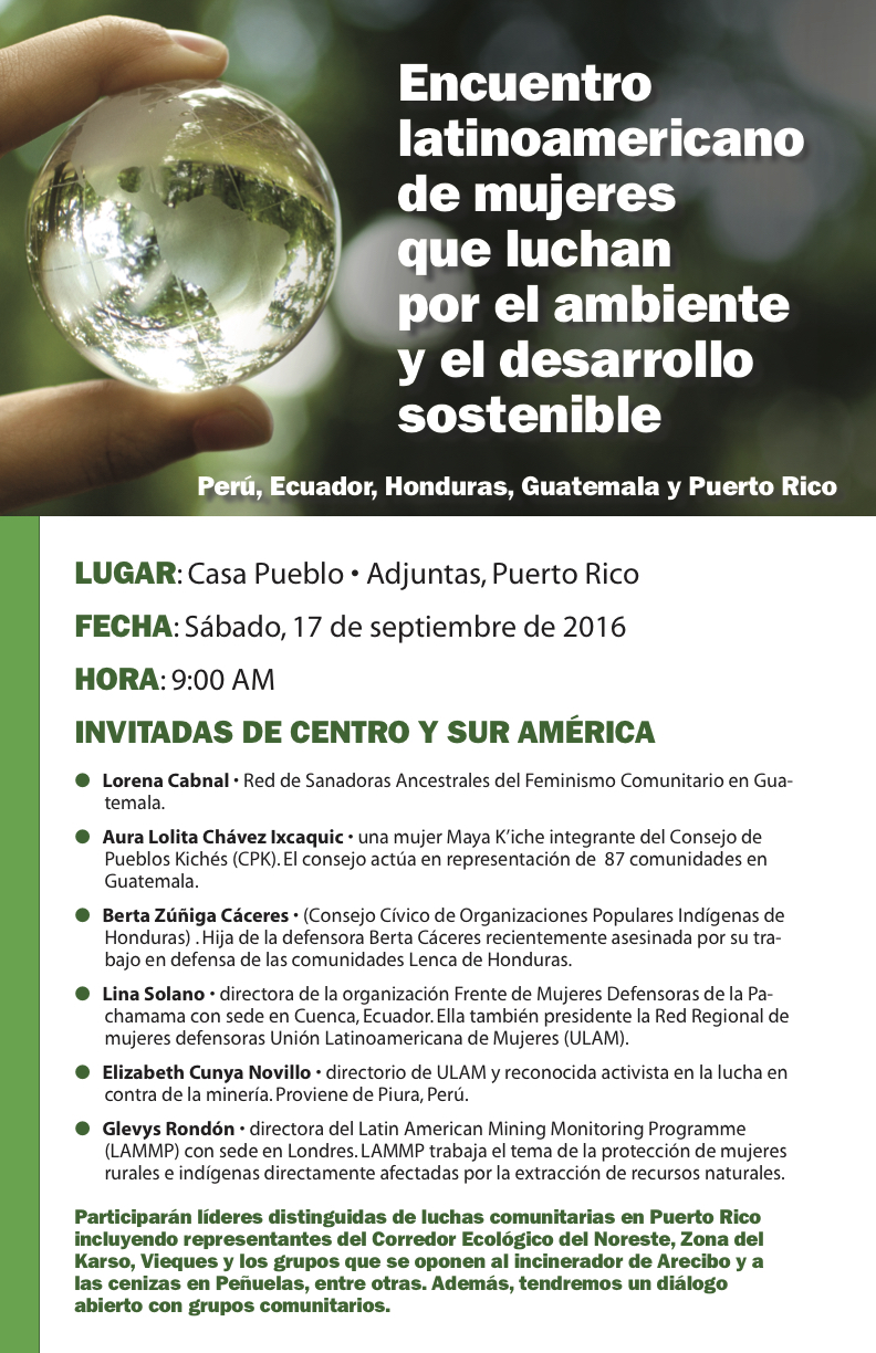 Encuentro latinoamericano de mujeres por el ambiente y el desarrollo sostenible